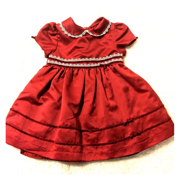 girls red party dress
